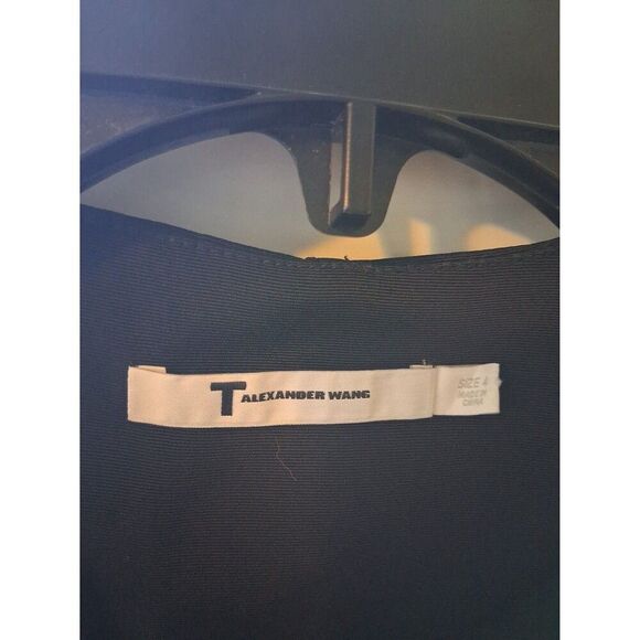 Alexander Wang Dress Black Tank Silver Accent Zippered Size 4 - Picture 4 of 8